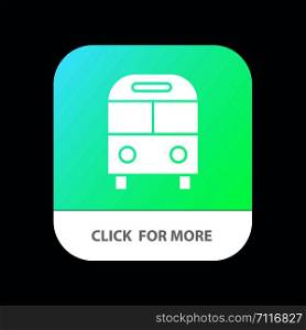 Auto, Bus, Deliver, Logistic, Transport Mobile App Button. Android and IOS Glyph Version