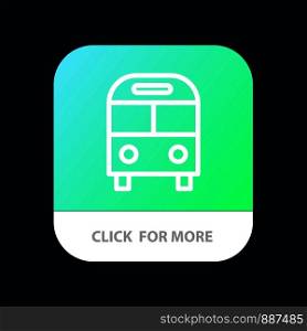 Auto, Bus, Deliver, Logistic, Transport Mobile App Button. Android and IOS Line Version