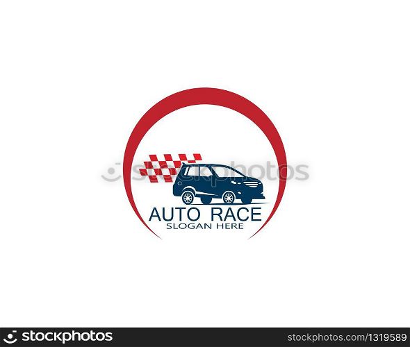 Auto car race logo vector