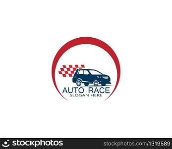 Auto car race logo vector