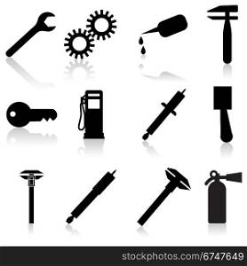 Auto Car Repair Service Icon Symbol