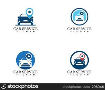 Auto car service logo design vector