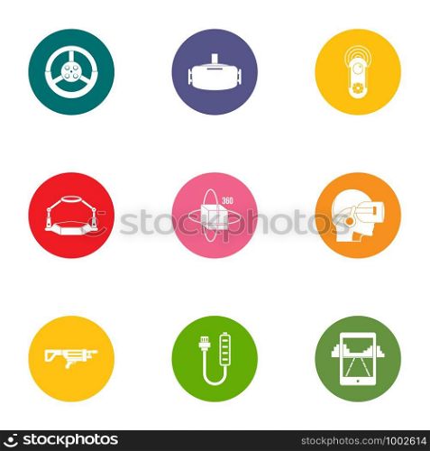 Auto control icons set. Flat set of 9 auto control vector icons for web isolated on white background. Auto control icons set, flat style