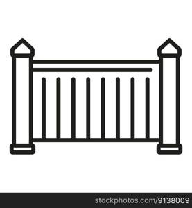 Auto fence icon outline vector. Door security. Entry control. Auto fence icon outline vector. Door security