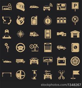 Auto service icons set. Simple style of 36 auto service vector icons for web for any design. Auto service icons set, simple style