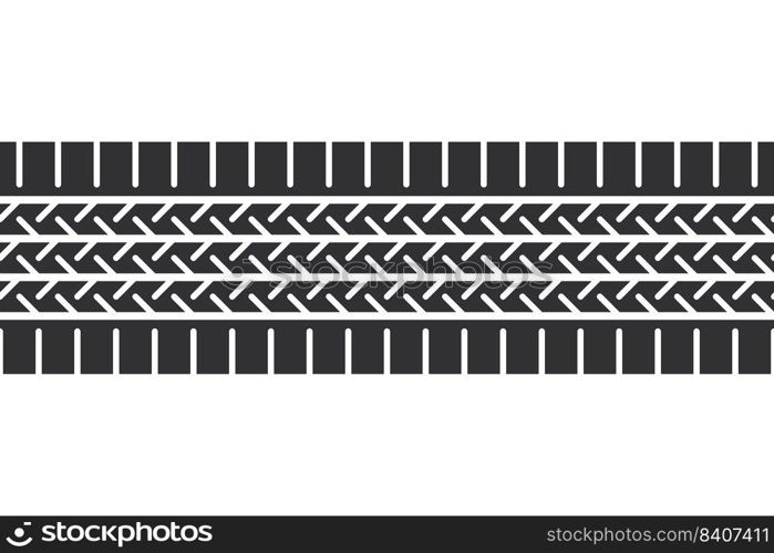 Auto tire tread seamless element. Car tire pattern, wheel tyre tread track. Tyre print. Vector illustration isolated on white background.. Auto tire tread seamless elements. Car tire patterns, wheel tyre tread track. Tyre print. Set of vector illustrations isolated on white background