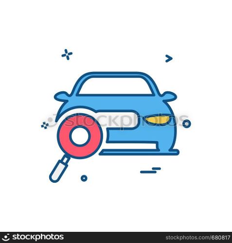 auto workshop search car icon vector design