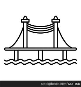 Autobahn bridge icon. Outline autobahn bridge vector icon for web design isolated on white background. Autobahn bridge icon, outline style