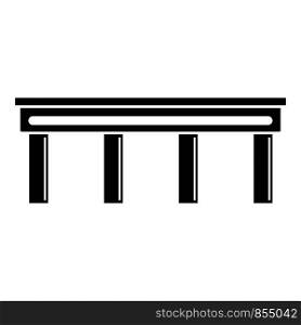 Autobahn bridge icon. Simple illustration of autobahn bridge vector icon for web design isolated on white background. Autobahn bridge icon, simple style