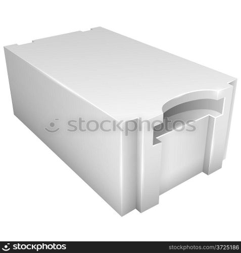 Autoclaved aerated lightweight concrete block vector icon isolated on white background.