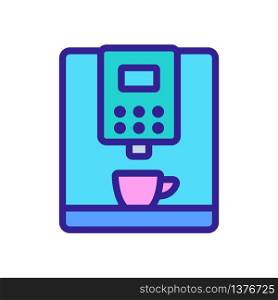 automated coffee machine icon vector. automated coffee machine sign. color symbol illustration. automated coffee machine icon vector outline illustration
