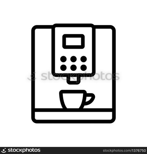 automated coffee machine icon vector. automated coffee machine sign. isolated contour symbol illustration. automated coffee machine icon vector outline illustration