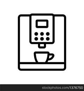 automated coffee machine icon vector. automated coffee machine sign. isolated contour symbol illustration. automated coffee machine icon vector outline illustration