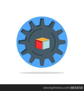 Automated, Data, Solution, Science Abstract Circle Background Flat color Icon