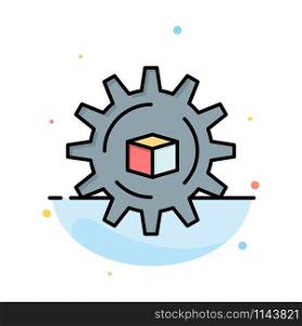 Automated, Data, Solution, Science Abstract Flat Color Icon Template