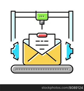 automated email marketing color icon vector. automated email marketing sign. isolated symbol illustration. automated email marketing color icon vector illustration