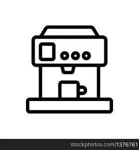 automated modern coffee maker icon vector. automated modern coffee maker sign. isolated contour symbol illustration. automated modern coffee maker icon vector outline illustration