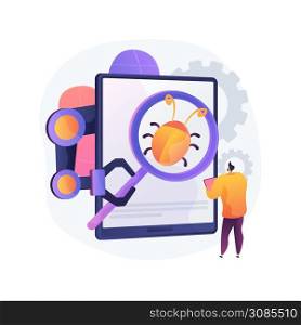 Automated testing abstract concept vector illustration. Automotive executed test, app development tester, automated software testing, usability analysis tool, UI optimization abstract metaphor.. Automated testing abstract concept vector illustration.