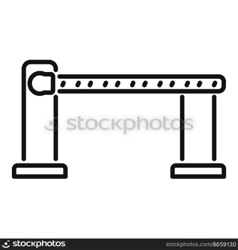 Automatic barrier icon outline vector. Train safety. Gate traffic. Automatic barrier icon outline vector. Train safety