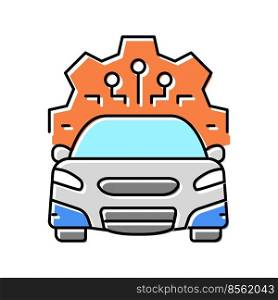 automatic car system color icon vector. automatic car system sign. isolated symbol illustration. automatic car system color icon vector illustration