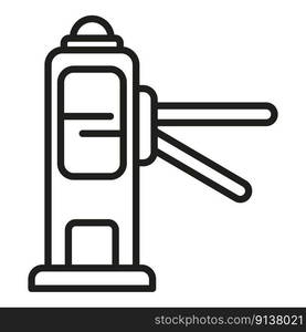 Automatic fence icon outline vector. Security garage. Auto control. Automatic fence icon outline vector. Security garage