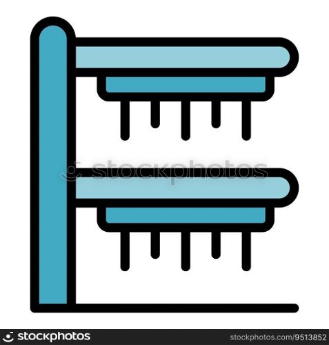Automatic field irrigation icon outline vector. Water system. Garden farm color flat. Automatic field irrigation icon vector flat