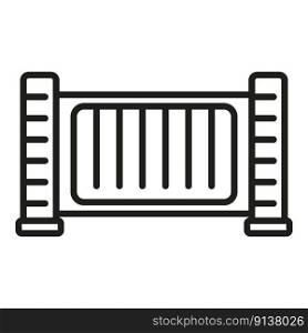 Automatic gate barrier icon outline vector. House security. Entry control. Automatic gate barrier icon outline vector. House security