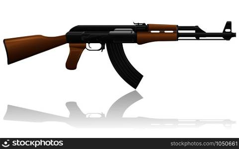 automatic machine AK-47 Kalashnikov vector illustration isolated on white background