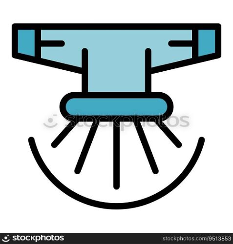 Automatic sprinkler icon outline vector. Soil irrigation. Garden water drip color flat. Automatic sprinkler icon vector flat