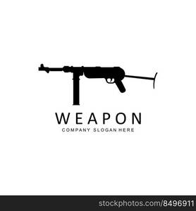 Automatic weapon logo vector icon. Battle weapons. Pistols, rifles ...