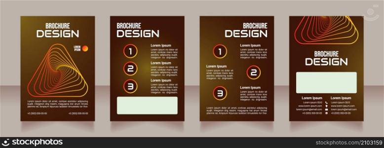 Automating operations blank brochure design. Template set with copy space for text. Premade corporate reports collection. Editable 4 paper pages. Bebas Neue, Audiowide, Roboto Light fonts used. Automating operations blank brochure design