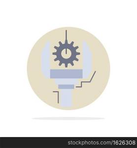 Automation, industry, machine, production, robotics Flat Color Icon Vector