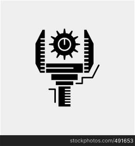 Automation, industry, machine, production, robotics Glyph Icon. Vector isolated illustration. Vector EPS10 Abstract Template background