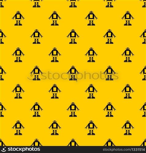 Automation machine robot pattern seamless vector repeat geometric yellow for any design. Automation machine robot pattern vector