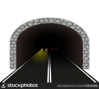 automobile road tunnel vector illustration