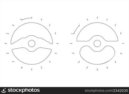 Automobile Steering Wheel Icon Connect The Dots, Driving Wheel, Hand Wheel Icon, Vector Art Illustration, Puzzle Game Containing A Sequence Of Numbered Dots