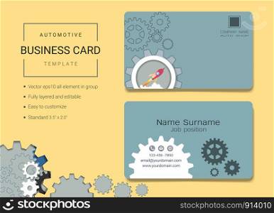 Automotive business name card design template