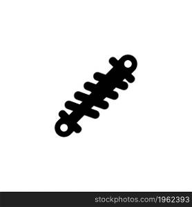 Automotive Shock Absorber. Flat Vector Icon. Simple black symbol on white background. Automotive Shock Absorber Flat Vector Icon