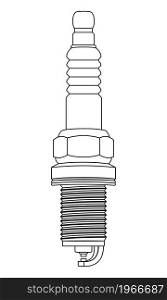 automotive spark plug vector illustration isolated on white background