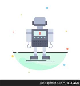 autonomous, machine, robot, robotic, technology Flat Color Icon Vector
