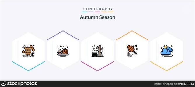 Autumn 25 FilledLine icon pack including autumn. jam. autumn. honey. autumn