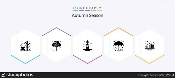Autumn 25 Glyph icon pack including . vegetable. autumn. pumpkin. autumn
