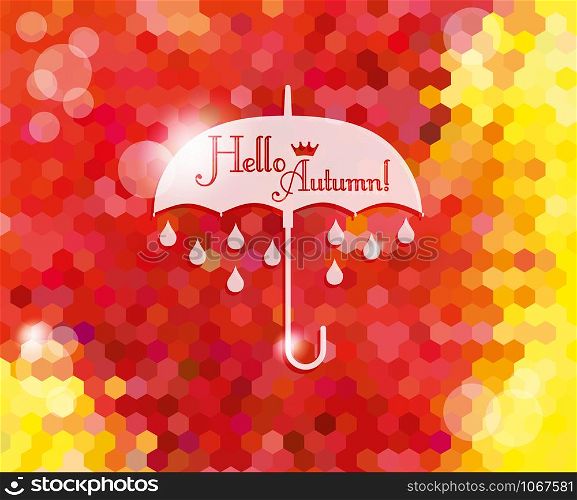 Autumn abstract background. Seasonal vector of umbrella.. Seasonal vector of umbrella.