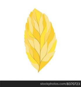 Autumn ash-tree leaf. Leaf fall. Vector illustration.