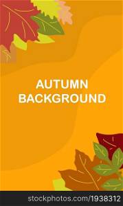 Autumn background Template design - banner, vector image for fall season sale banner, poster or thanksgiving day greeting card, festival invitation,. Autumn background Template design - banner, vector image