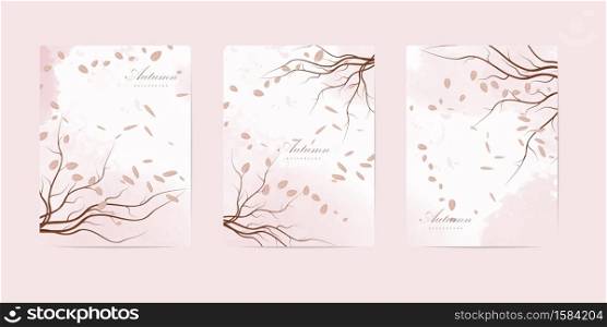 Autumn background template nature cover modern design.