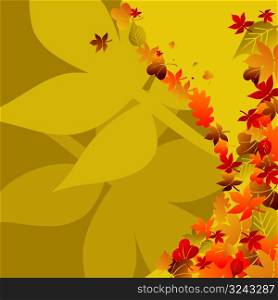 Autumn background temporary design vector illustration - fully editable