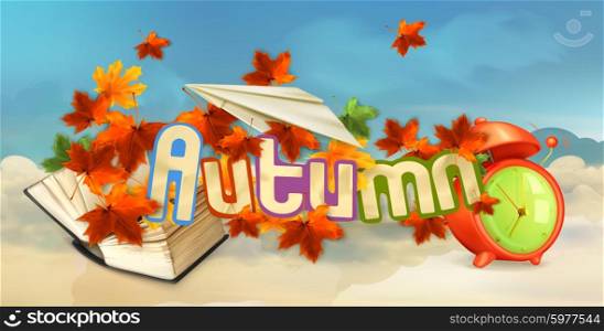 Autumn background, vector illustration