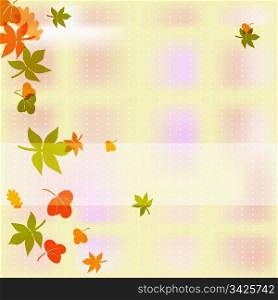 Autumn background with colorful leafs, eps10 vector illustration