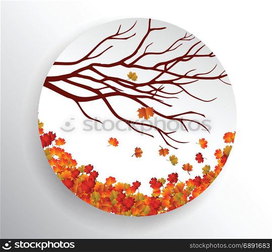 Autumn background with colorful leaves